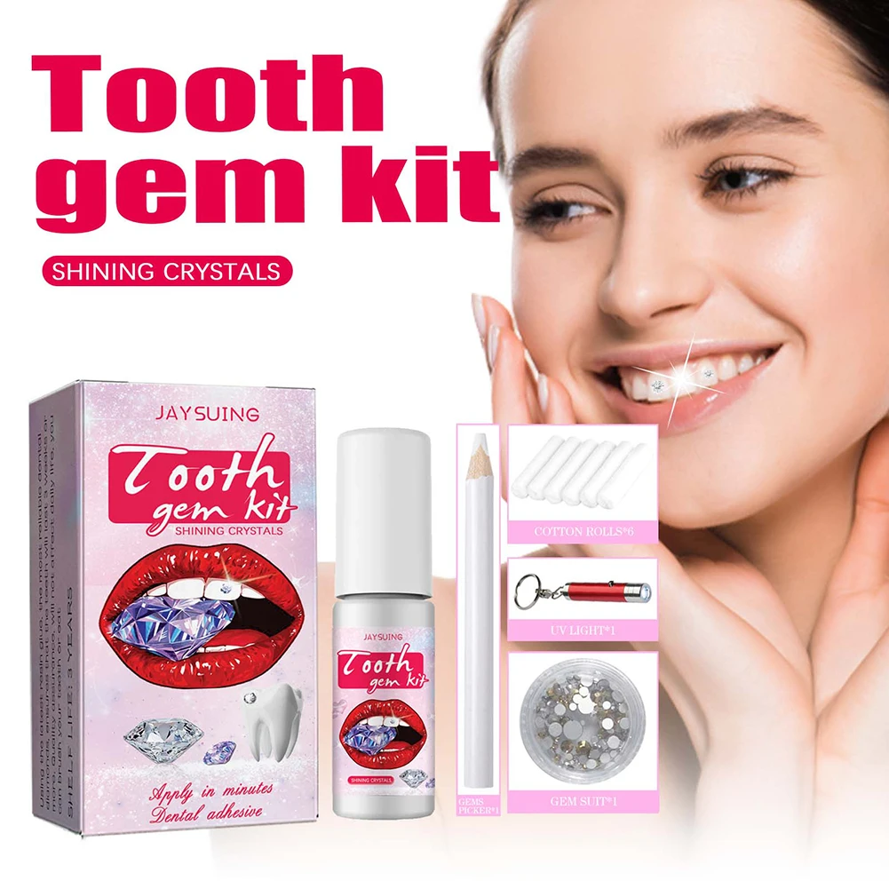 Teeth Whitening Light Kit - DIY Tooth Gems Kit with Crystals