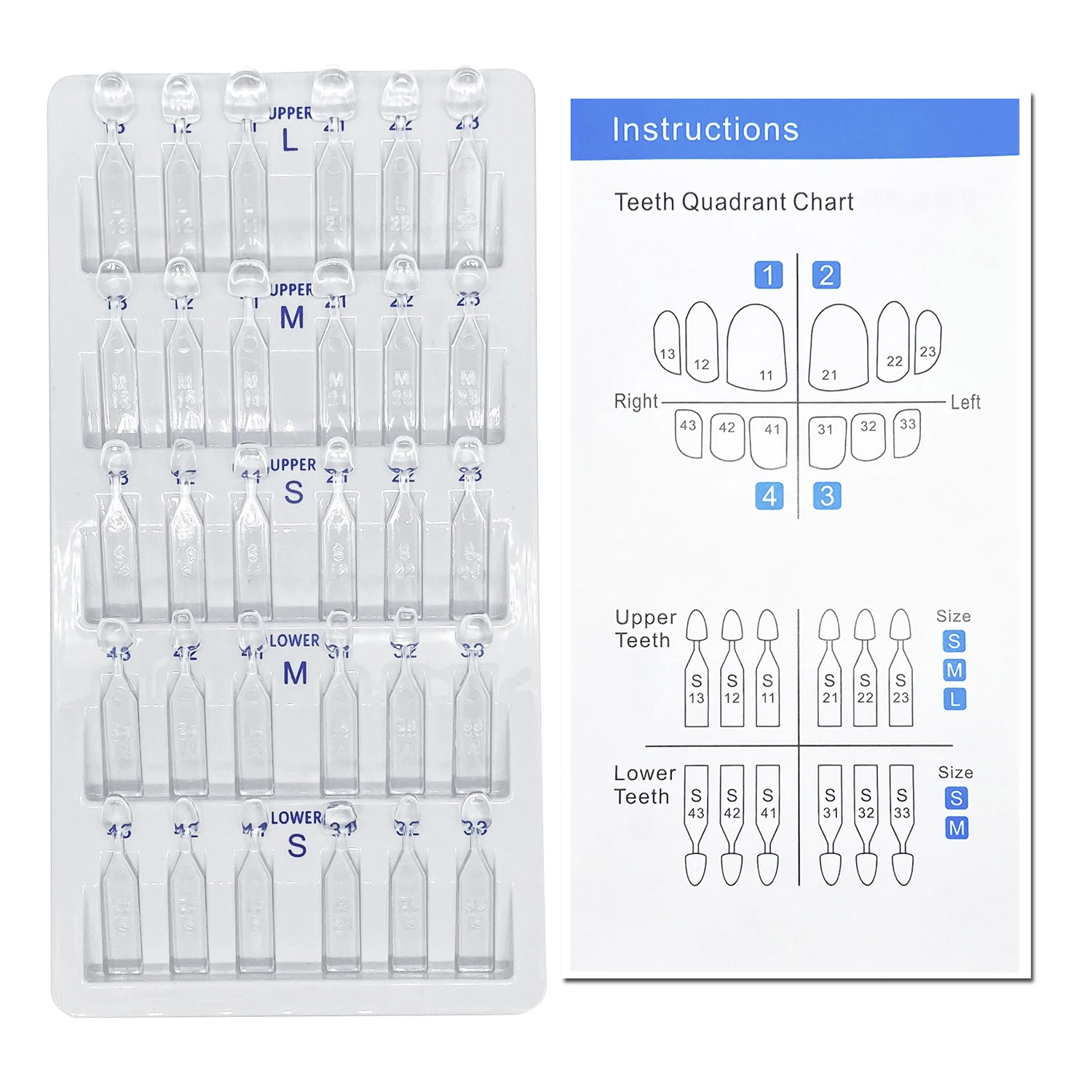 32pcs/Set Dental Veneer Mould  - Teeth Whitening Light Kit ulasan dan harga