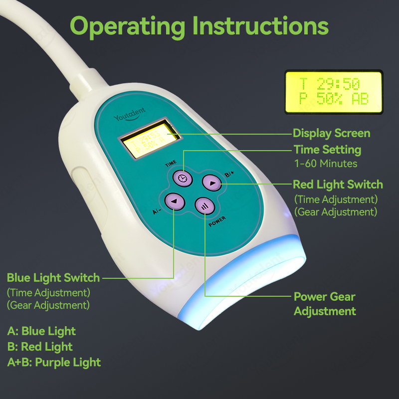 50W Dental Touch Screen 3 Colo - Teeth Whitening (Bleaching) ulasan dan harga