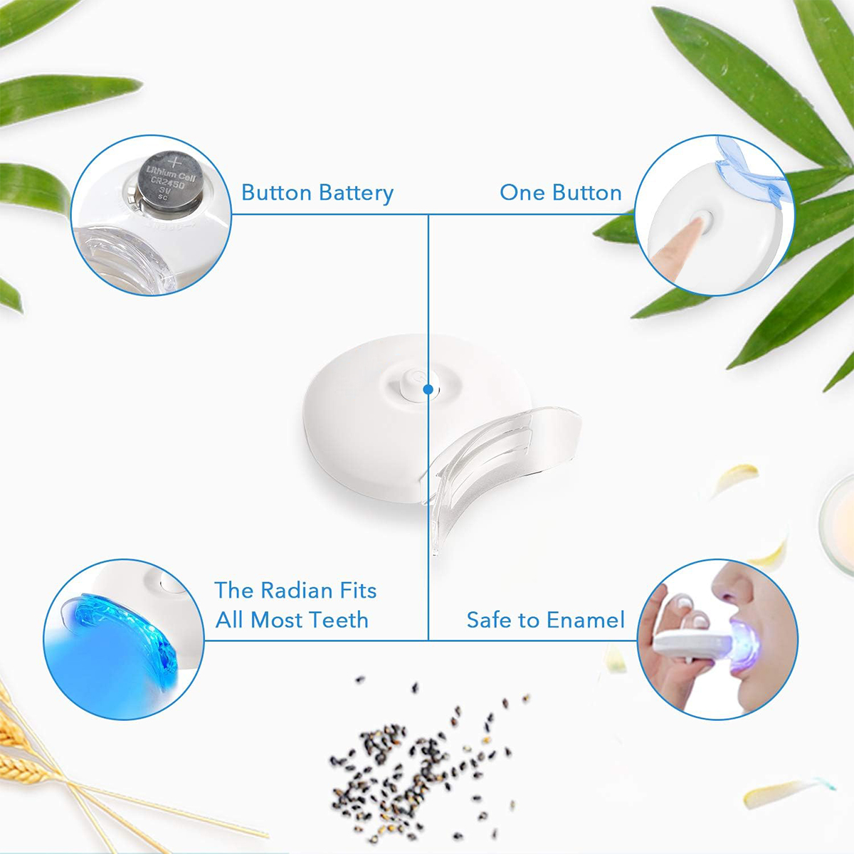 Teeth Whitening Kit - 5X LED L - Teeth Whitening Foam ulasan dan harga