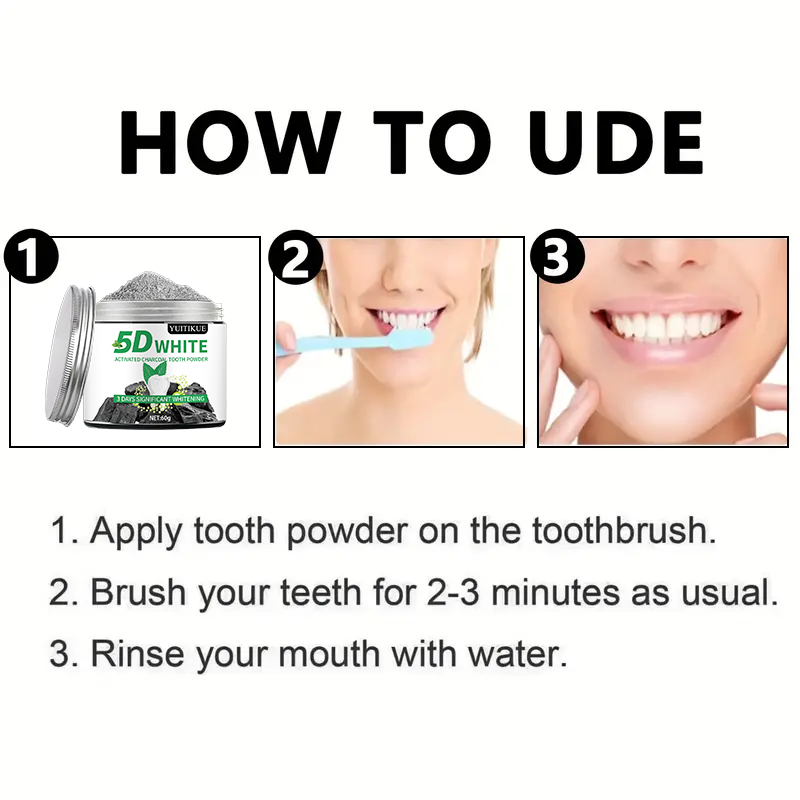 YUlTlKUE 5D White Activated ch - Teeth Whitening Levels ulasan dan harga