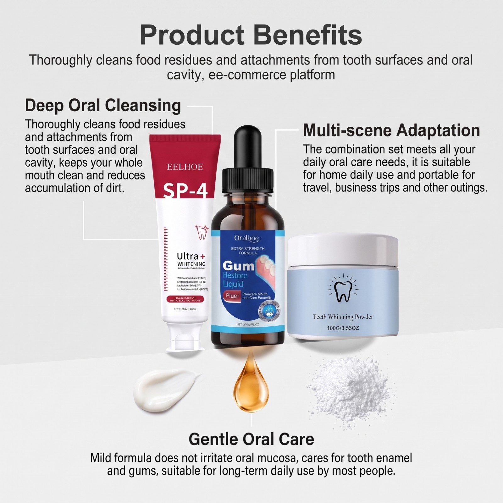 Oral Care Combo Set Whitening  - Teeth Whitening Levels ulasan dan harga