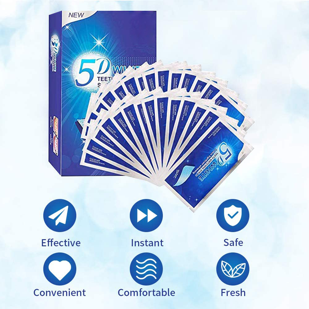 5D White Teeth Whitening Strip - Teeth Whitening Levels ulasan dan harga