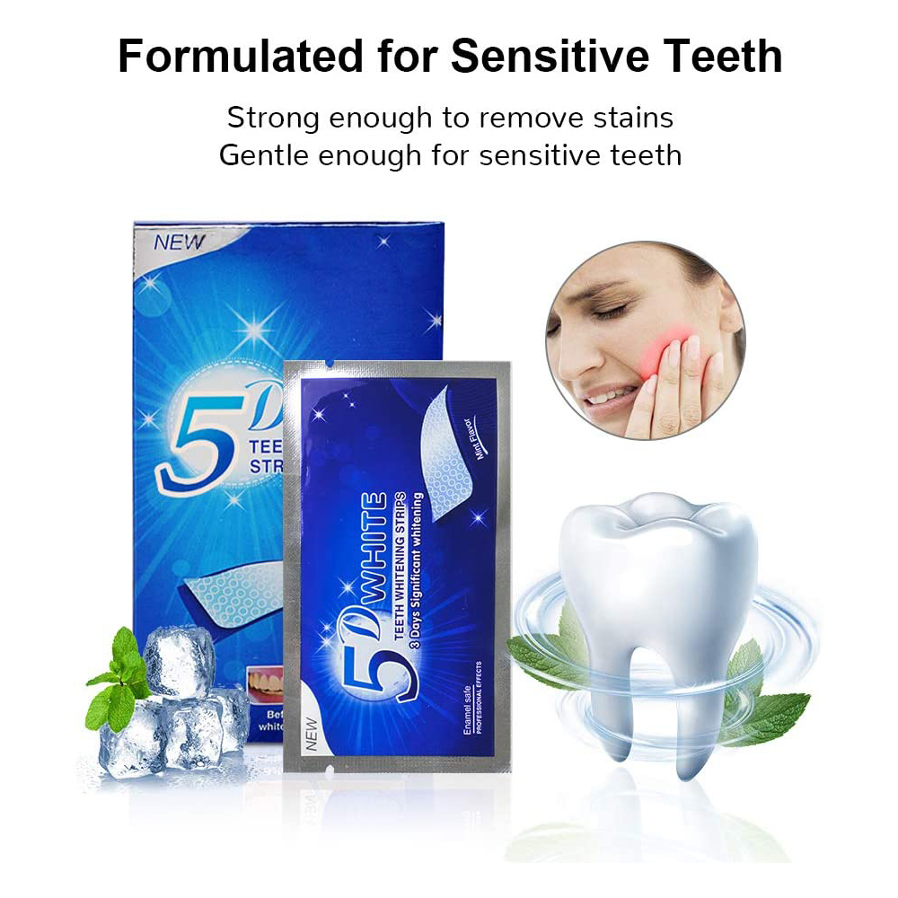 5D White Teeth Whitening Strip - Teeth Whitening Levels ulasan dan harga