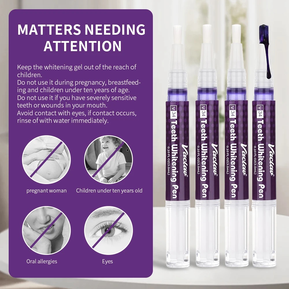 Vaclav V34 Purple teeth whiten - Teeth Whitening Foam ulasan dan harga