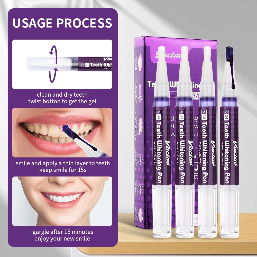 Vaclav V34 Purple teeth whiten - Teeth Whitening Foam ulasan dan harga