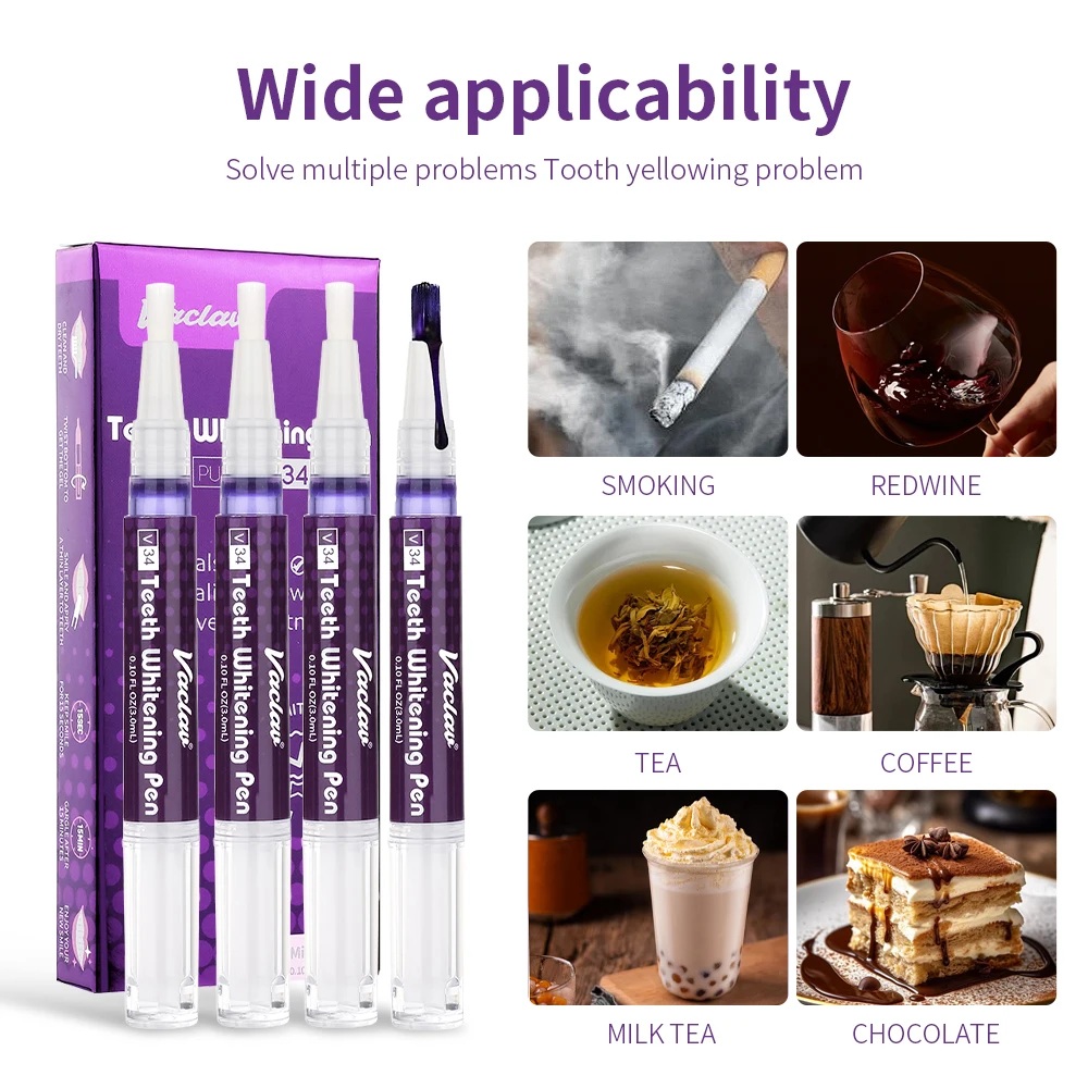Vaclav V34 Purple teeth whiten - Teeth Whitening Foam ulasan dan harga