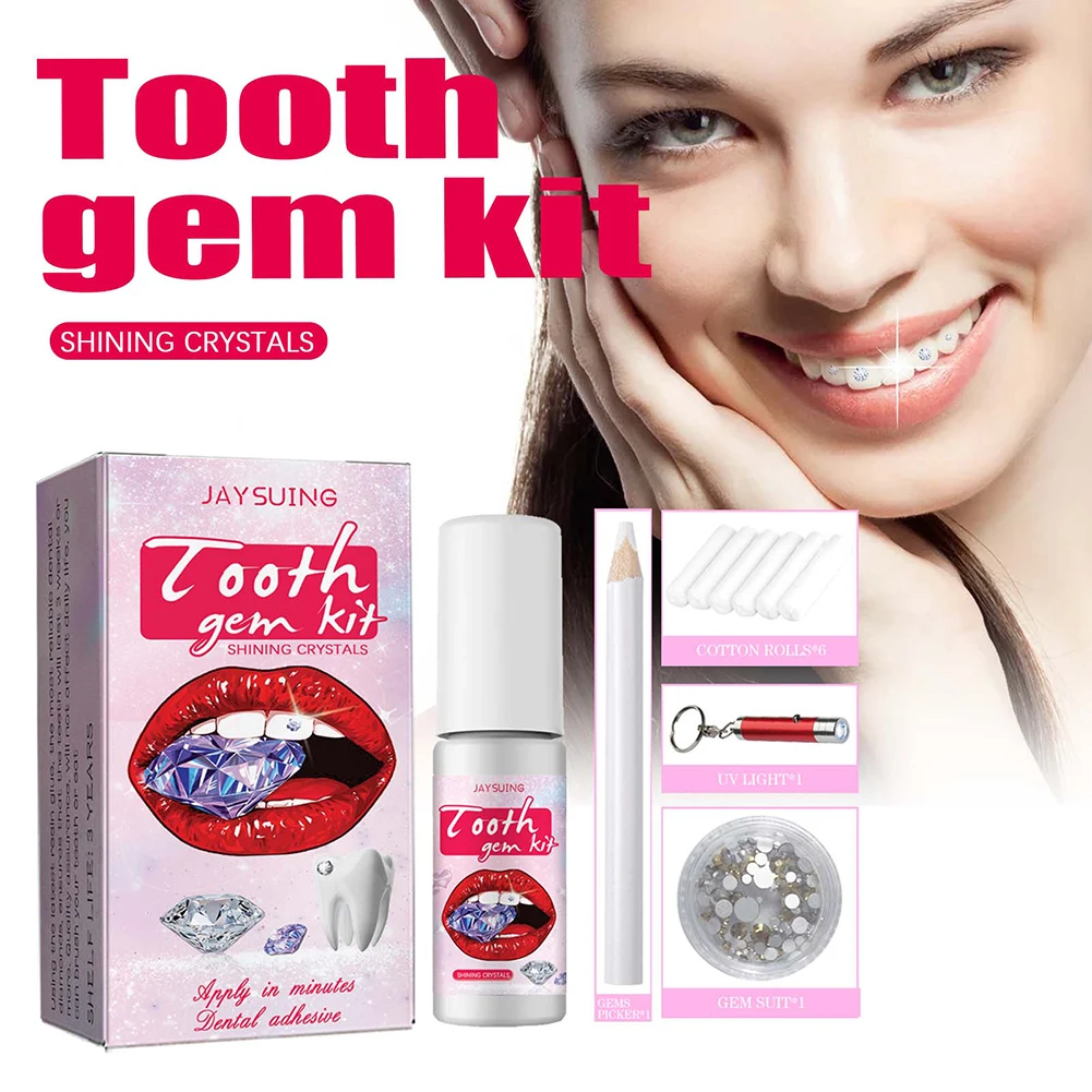 DIY Tooth Gems Kit with Crysta - Teeth Whitening Light Kit ulasan dan harga